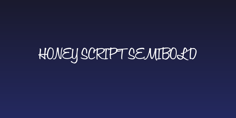Honey Script SemiBold Social Header