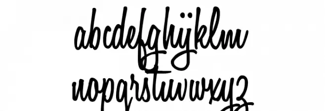 Honey Script SemiBold Caratteri MINUSCOLO