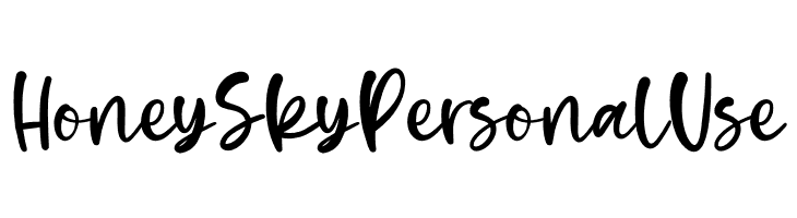 Honey Sky Personal Use  Free Fonts Download