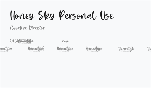 Honey Sky Personal Use Business Card