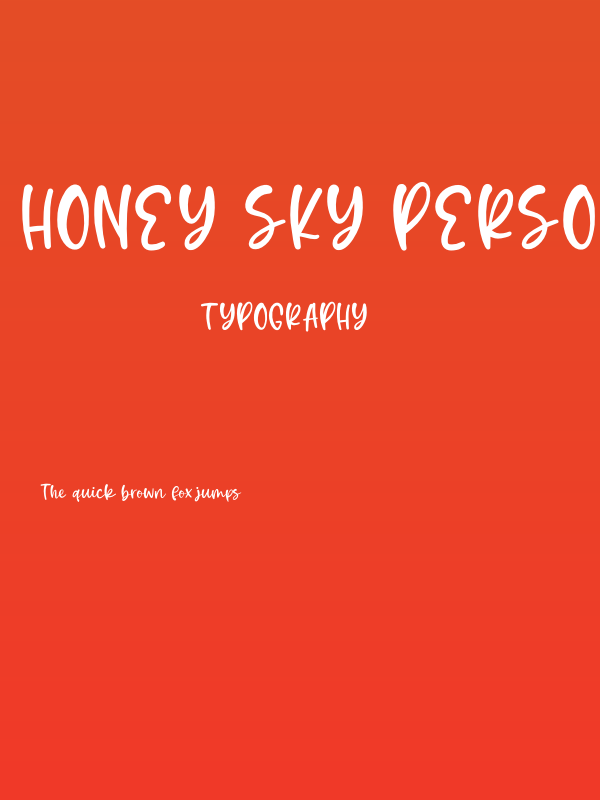 Honey Sky Personal Use Poster