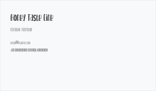 Honey Taste Line Business Card