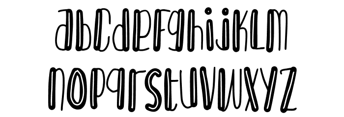 Honey Taste Line Schriftart Kleinbuchstaben