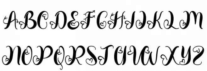 Honey Valentine Schriftart Groß
