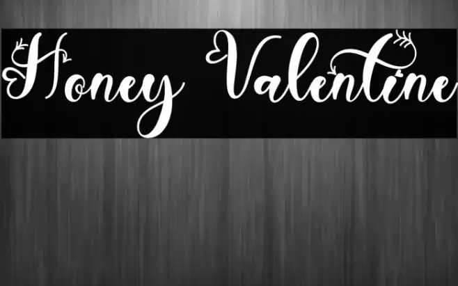 Honey Valentine Font examples
