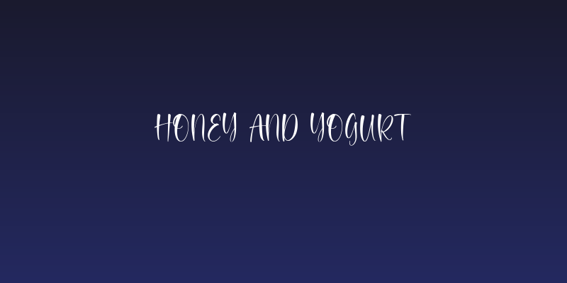 Honey and Yogurt Social Header