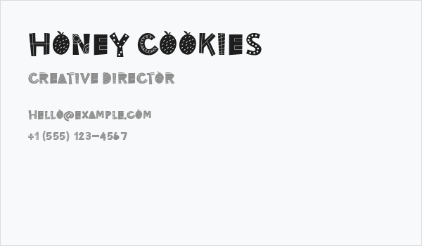 Honey cookies Business Card
