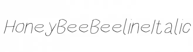 HoneyBee Beeline Italic  Frei Schriftart Herunterladen