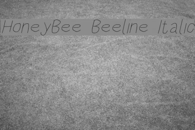 HoneyBee Beeline Italic  examples