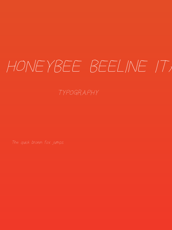 HoneyBee Beeline Italic Poster