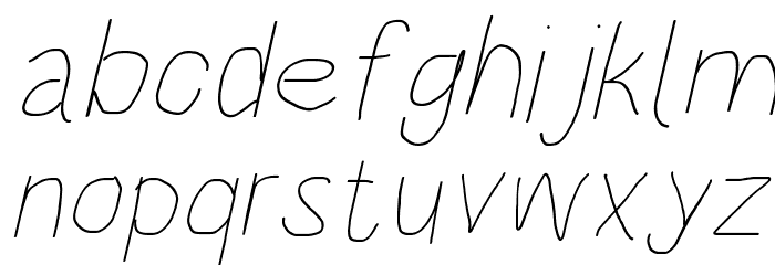 HoneyBee Beeline Italic Font LOWERCASE