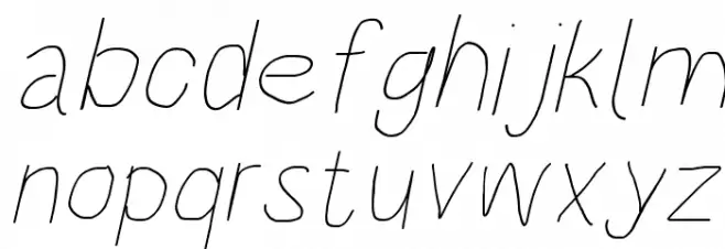 HoneyBee Beeline Italic Caratteri MINUSCOLO