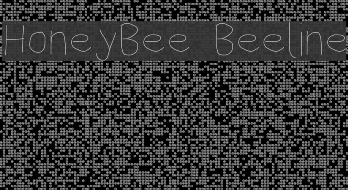 HoneyBee Beeline Font examples