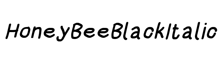 HoneyBee Black Italic  フリーフォントのダウンロード