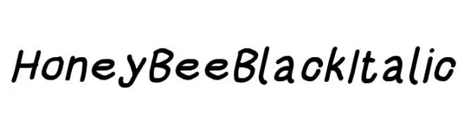 HoneyBee Black Italic  Free Fonts Download