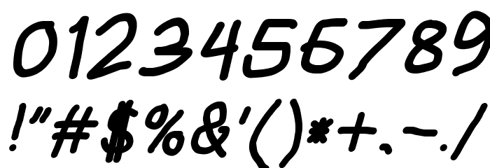 HoneyBee Black Italic Font OTHER CHARS