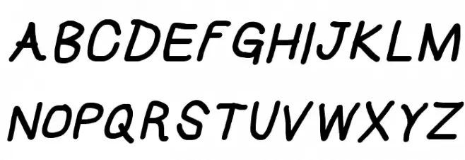 HoneyBee Black Italic Font UPPERCASE