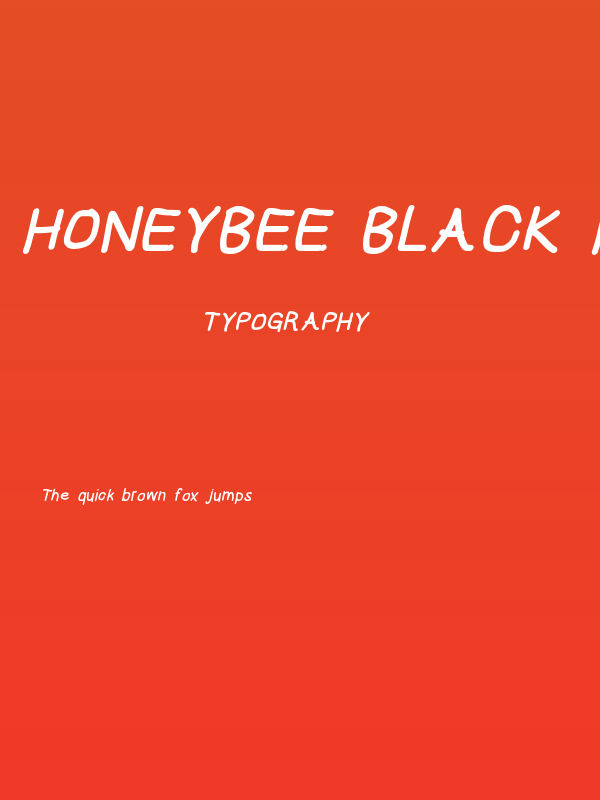 HoneyBee Black Italic Poster
