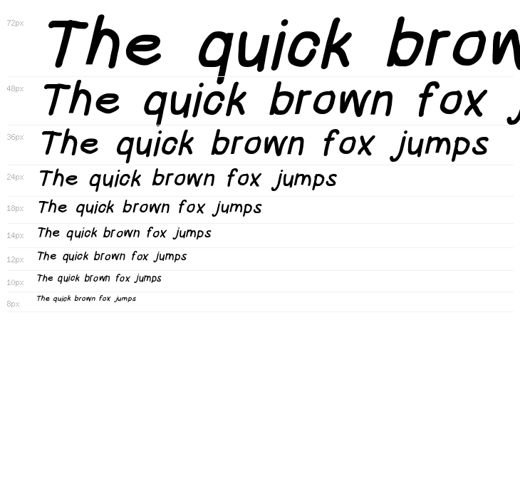 HoneyBee Black Italic Waterfall