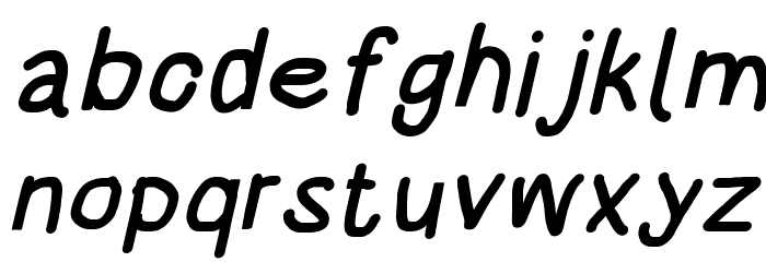 HoneyBee Black Italic Font LOWERCASE