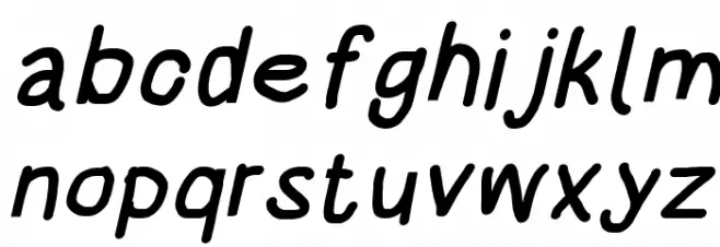 HoneyBee Black Italic Fuentes MINÚSCULAS