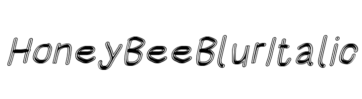HoneyBee Blur Italic Font