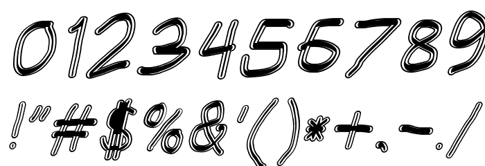 HoneyBee Blur Italic Font OTHER CHARS