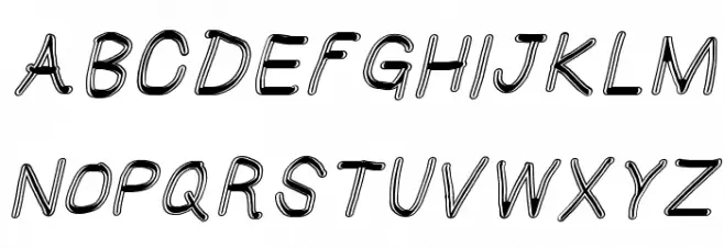 HoneyBee Blur Italic Caratteri MAIUSCOLE