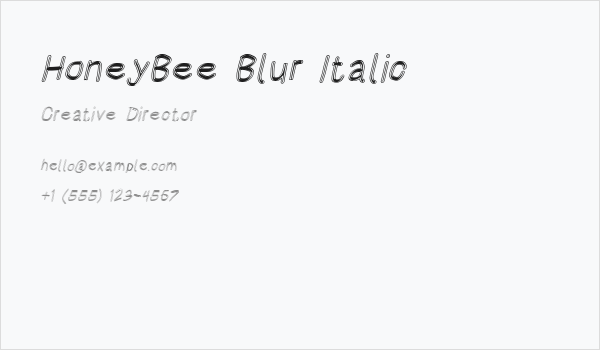 HoneyBee Blur Italic Business Card