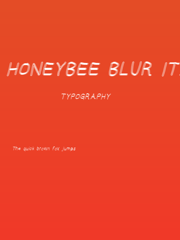 HoneyBee Blur Italic Poster