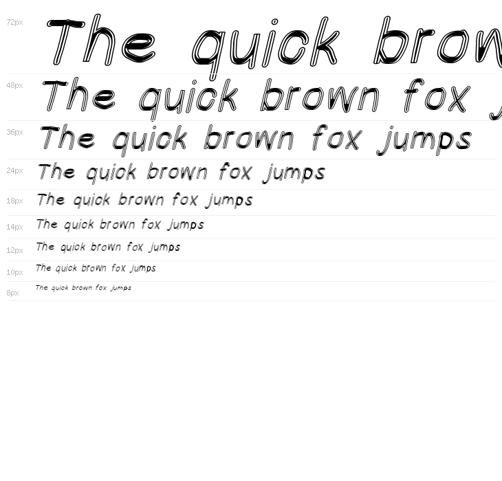 HoneyBee Blur Italic Waterfall