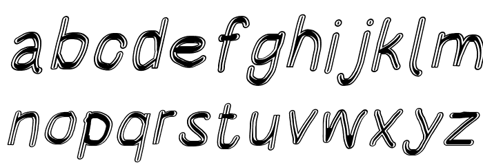 HoneyBee Blur Italic Font LOWERCASE
