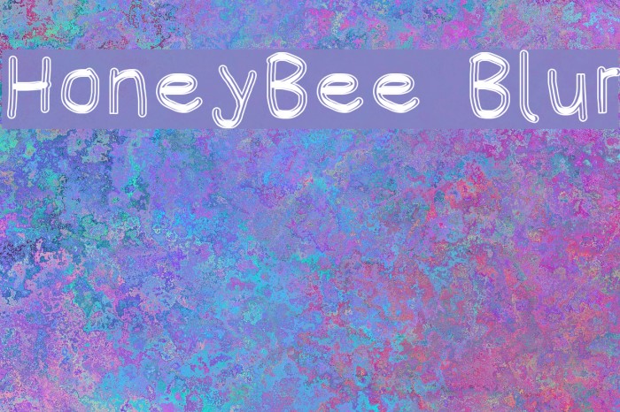 HoneyBee Blur Font examples