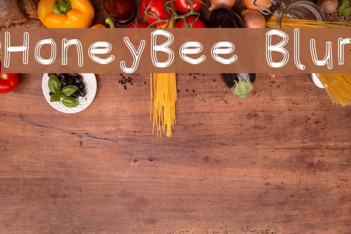 HoneyBee Blur Font examples