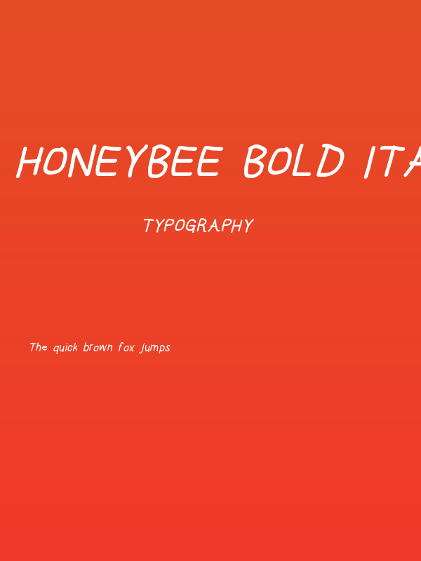 HoneyBee Bold Italic Poster