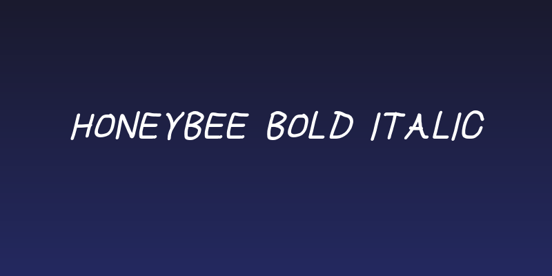 HoneyBee Bold Italic Social Header