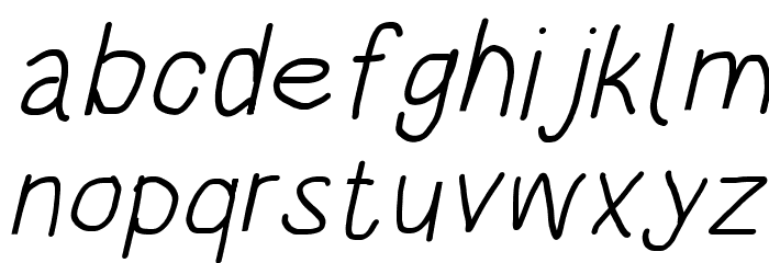 HoneyBee Book Italic Font LOWERCASE