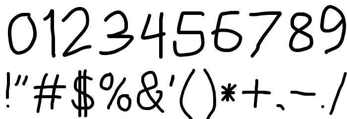 HoneyBee Book Font OTHER CHARS