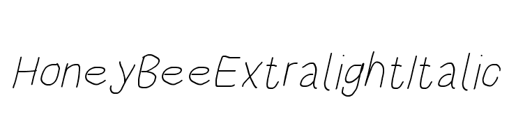 HoneyBee Extralight Italic  フリーフォントのダウンロード