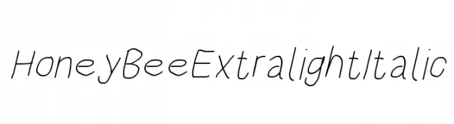 HoneyBee Extralight Italic  フリーフォントのダウンロード