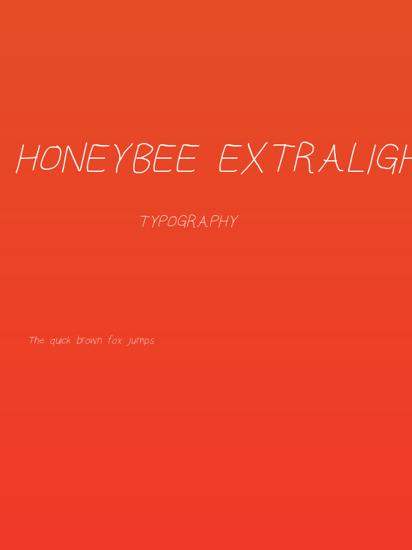 HoneyBee Extralight Italic Poster