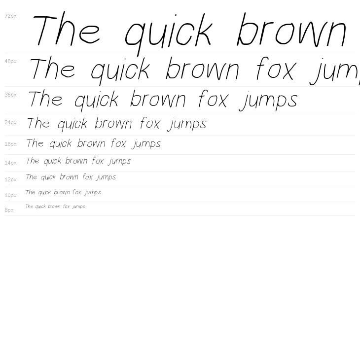 HoneyBee Extralight Italic Waterfall