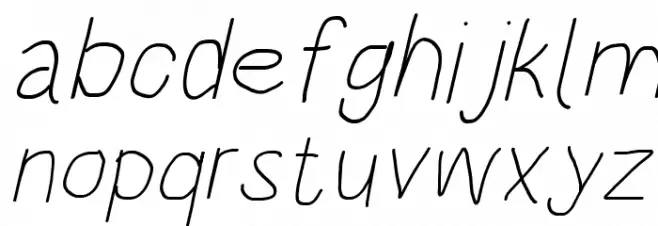 HoneyBee Extralight Italic Schriftart Kleinbuchstaben