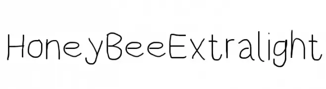 HoneyBee Extralight  フリーフォントのダウンロード