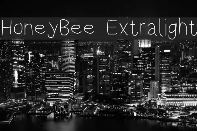 HoneyBee Extralight Font examples