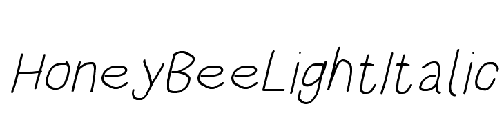 HoneyBee Light Italic  font caratteri gratis