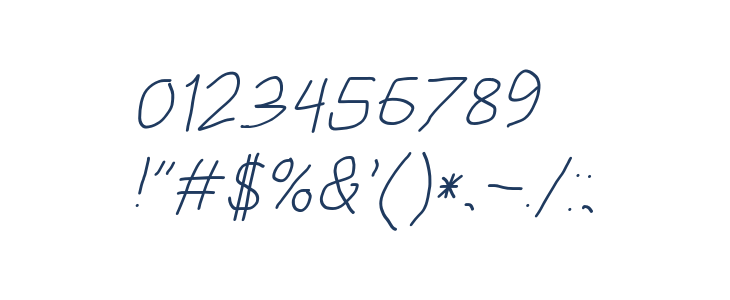 HoneyBee Light Italic Other Characters