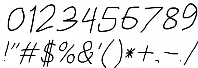 HoneyBee Light Italic Font OTHER CHARS