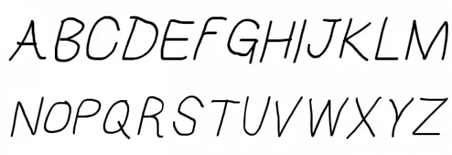 HoneyBee Light Italic फ़ॉन्ट अपरकेस