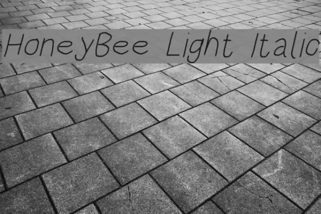 HoneyBee Light Italic Font examples